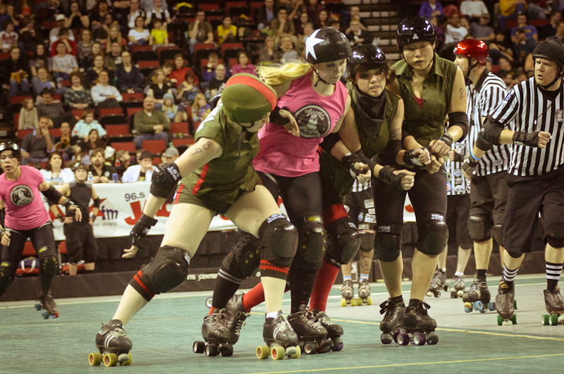 Seattle's own Rat City Rollergirls spent Saturday evening duking it out for
