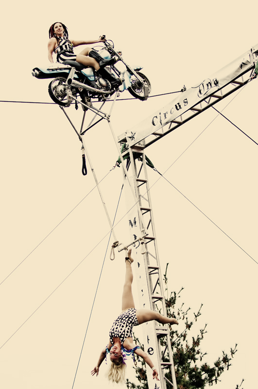 The Circus Una Motorcycle Thrill Show, which put on a spectacular show at September's Bumbershoot, combined sexy outfits with outrageous stunts.