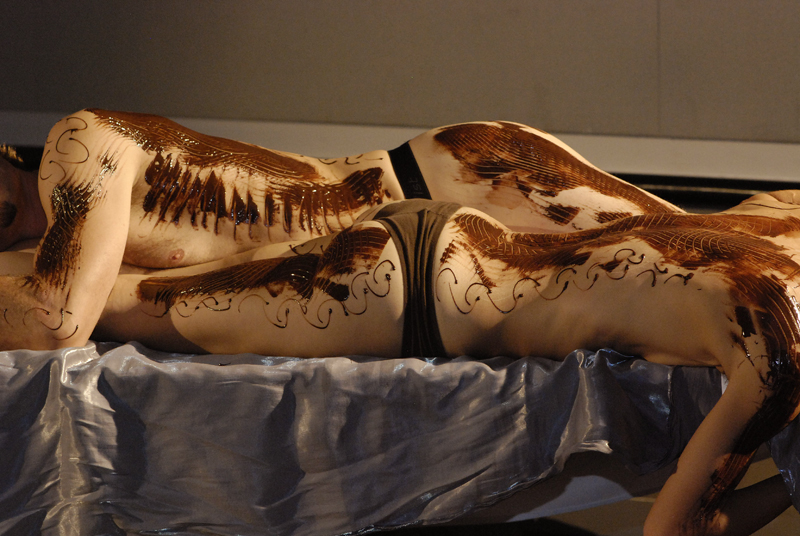 These chocolate drenched models bring a whole new meaning to food porn...