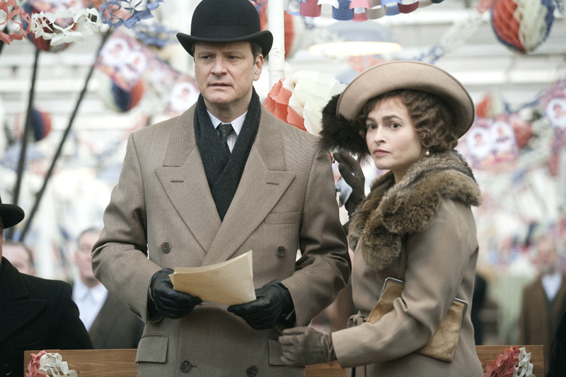 Colin Firth as stammering George VI in The King's Speech.
