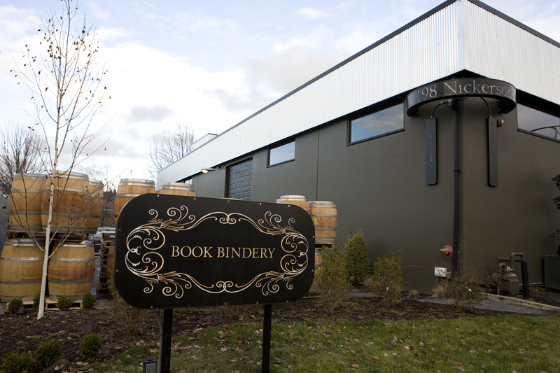 Book Bindery's austere exterior.