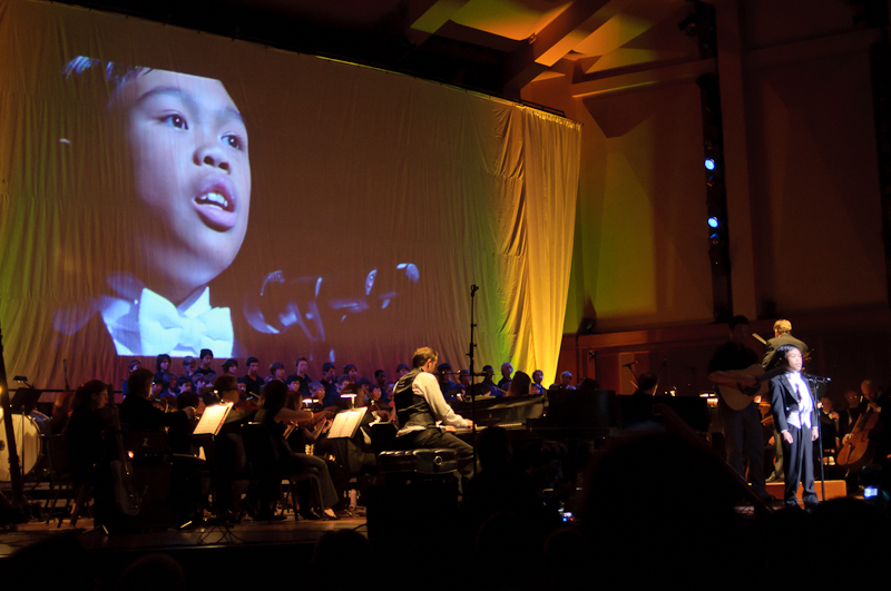 Alfie Bautista, a former patient at Children's Hospital, wows the audience with his voice - and bravery.