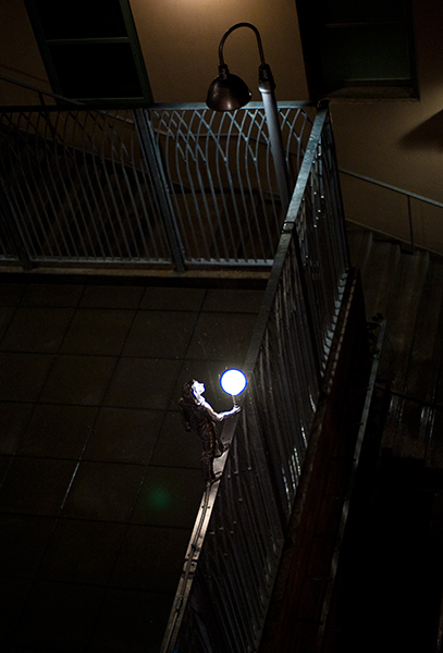 A mysterious green orb appears in this shot. Who might it be the spirit of?