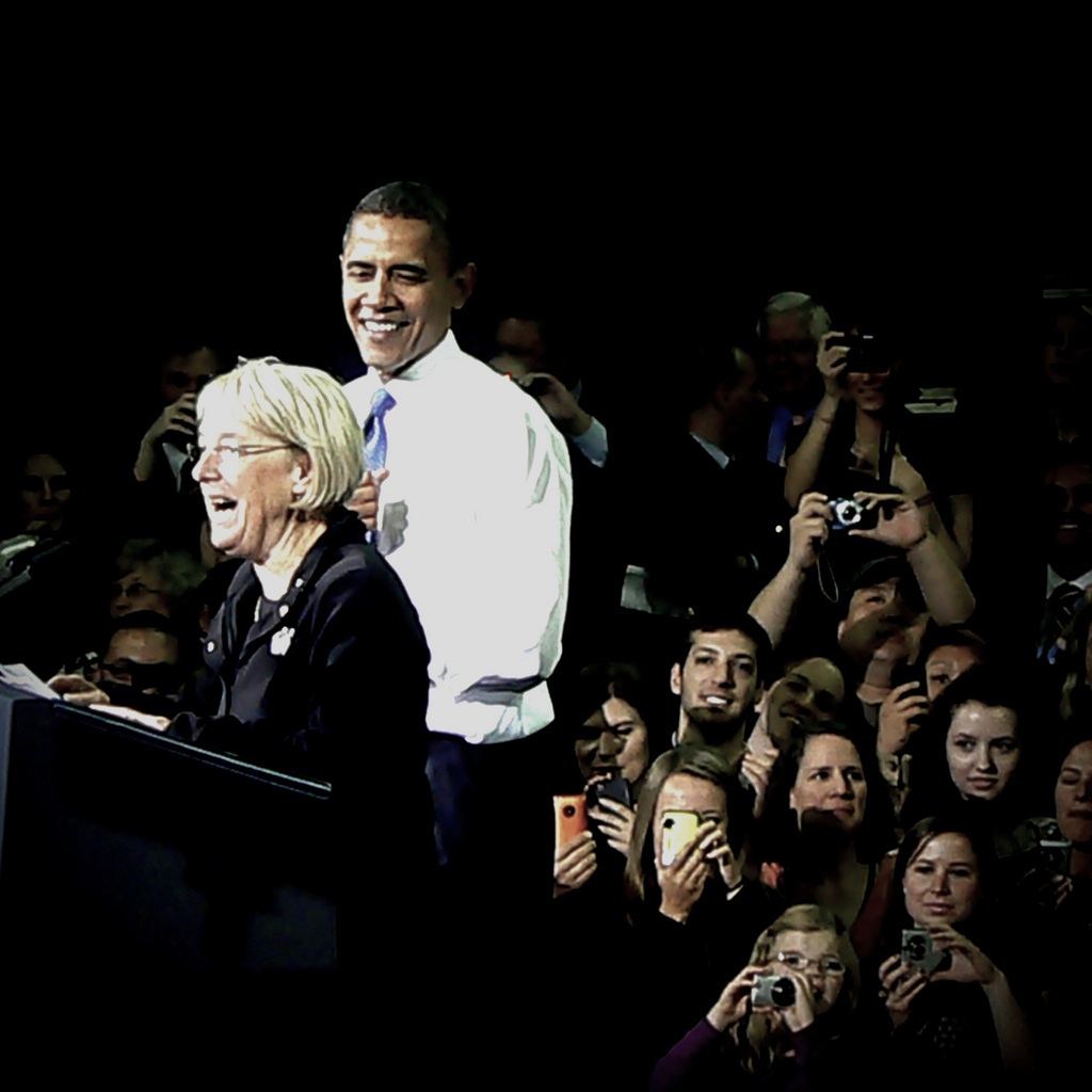 President Barack Obama delivered a speech at the University of Washington's Hec