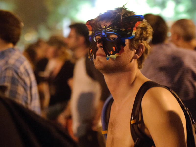 Butterfly masked fans were a rarity.
