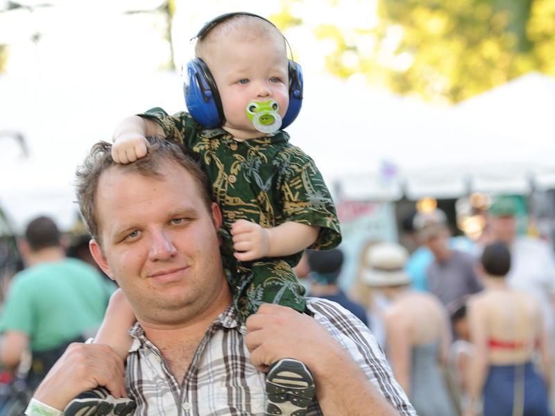 The coolest dad at the Pitchfork Music Festival 2010 in Chicago.