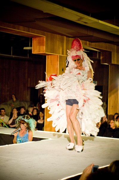 He wears short shorts.