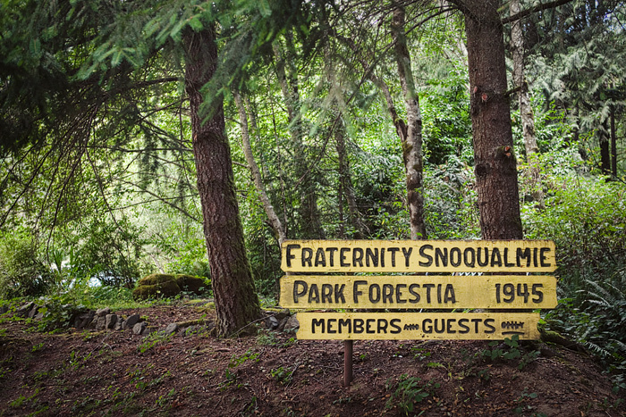 Fraternity Snoqualmie began in the 30s and found their current home on the side of Tiger Mountain in Issaquah, Park Forestia, in the mid 40s.