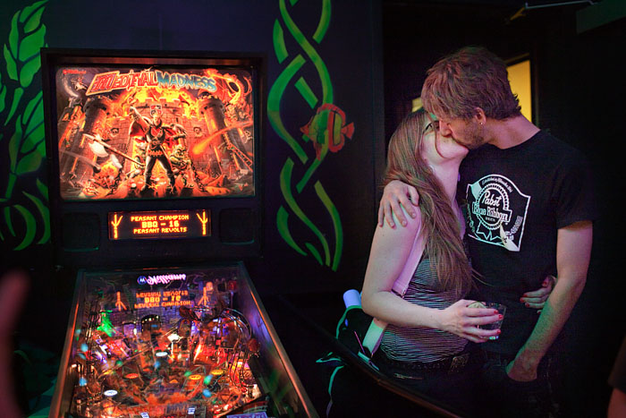 Pinball is for lovers. The all-girl Powderpuff Pinball Tournament at Shorty's in Belltown on Sunday, May 17, 2009.