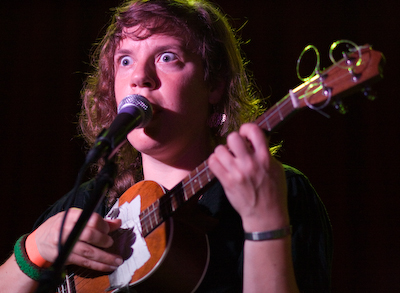 Sister Suvi shreds an ukulele at their show with Thao with The Get Down Stay Down at Chop Suey on May 2.