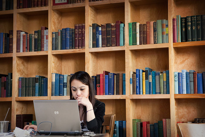 Studying at Top Pot.