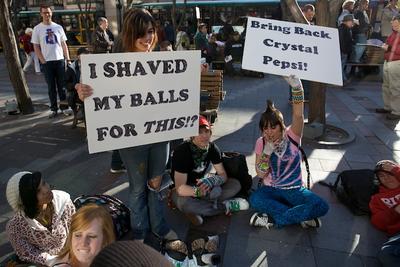 These kids were concerned with a different beverage.