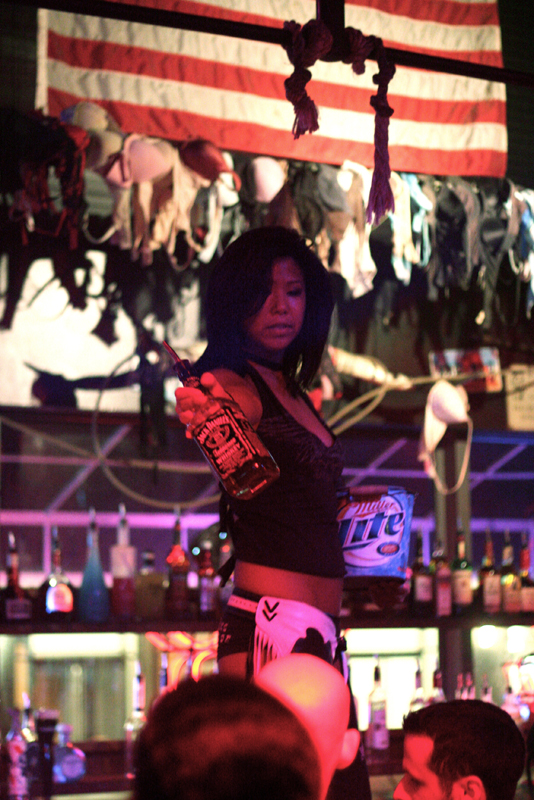 Ah, yes. Men come to Cowgirls Inc. for the stiff drinks.