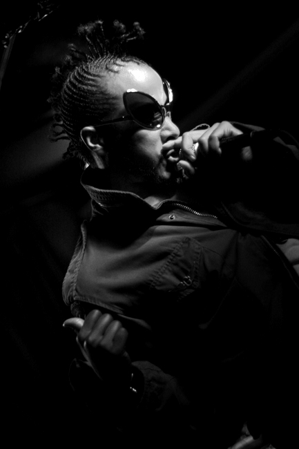 But as the sweat began to flow more freely, the beats got harder and the two MCs grew more serious. They dedicated songs to the homeless, lambasted a culture of violence and death, and decried the war in Iraq.