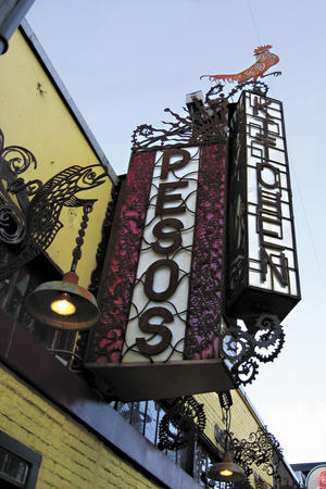 PesoaE™s to Matador: You Stole My Concept!: On Super Bowl Sunday 2004, Brian Hutmacher wasn't thinking about the point spread or Janet Jackson's wardrobe malfunction. He was staring at the metallic, Mexican-inspired decor of the just-opened Matador restaurant in Ballard, thinking it looked a lot like his own wildly popular tequila-and-nachos late-night hangout, Peso's.