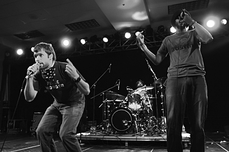 Bumbershoot: Three-Sentence Review of Flobots: I was one of those 10 times more than expected who spent the big money to go to Bumbershoot. I even bought a Flobots poster at Flatstock, just in the small hope that they would sign it. Did I get in? Nope - hopefully Bumbershoot staff will book them for the Main Stage next year so fans who have been around since Day 1 get a chance to see a really good band play. - Submitted by P.O'd