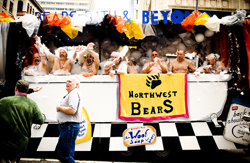 Bears, Obama fans, Sisters, and others turned out for Seattle's Pride Parade,