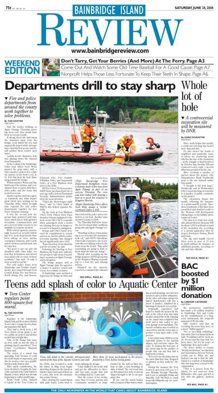 Bainbridge Island Review, Circulation: 5,846; Published: Twice-weekly (Wed./Sat.);  Published Since: 1923