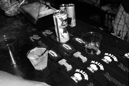 Whiskey and Pabst were served.