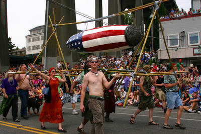There were huge doobies at Fremont's Solstice Parade on Saturday, June 21.