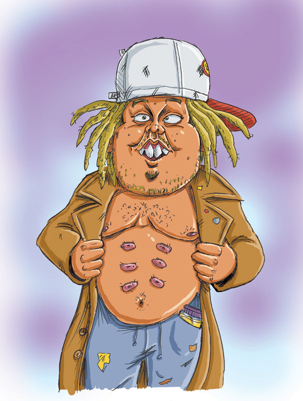 The Medical Curiosity: Pierre Pre$$ure, nicknamed The Sucklemeister, hangs out on the corner of Second Avenue and Pike, or wherever spare body parts are plentiful.