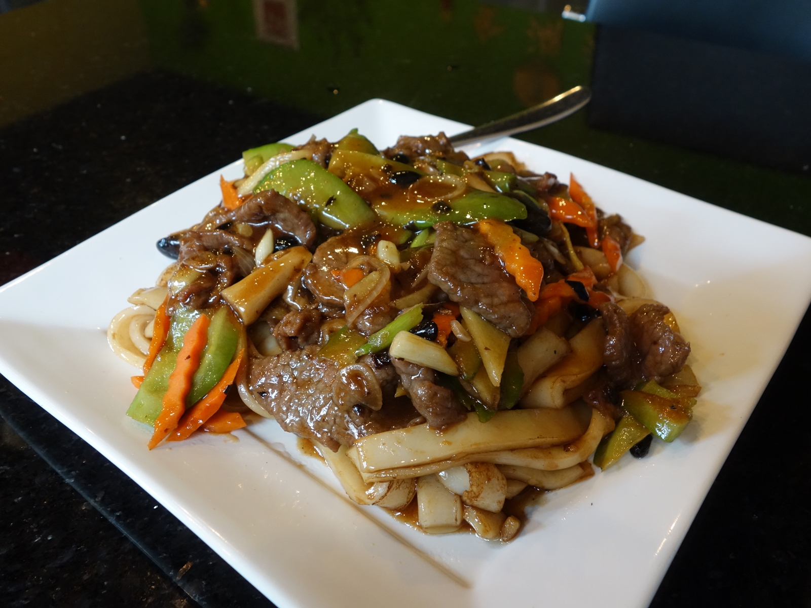 Dish: Bitter Melon Beef Chow Fun  Place: Happy Times Bistro, International District Price: