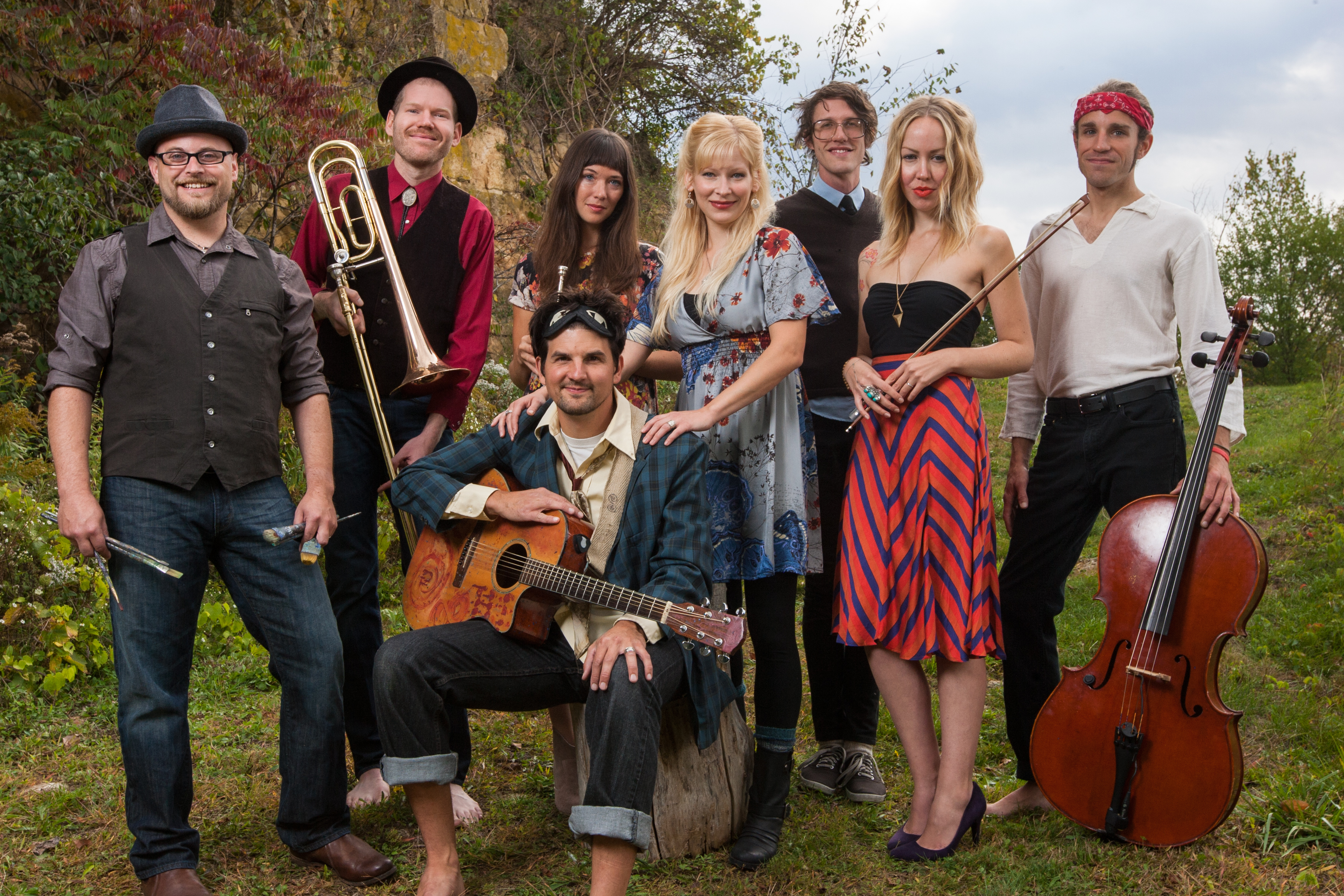 Cloud Cult's large current lineup.Cody York