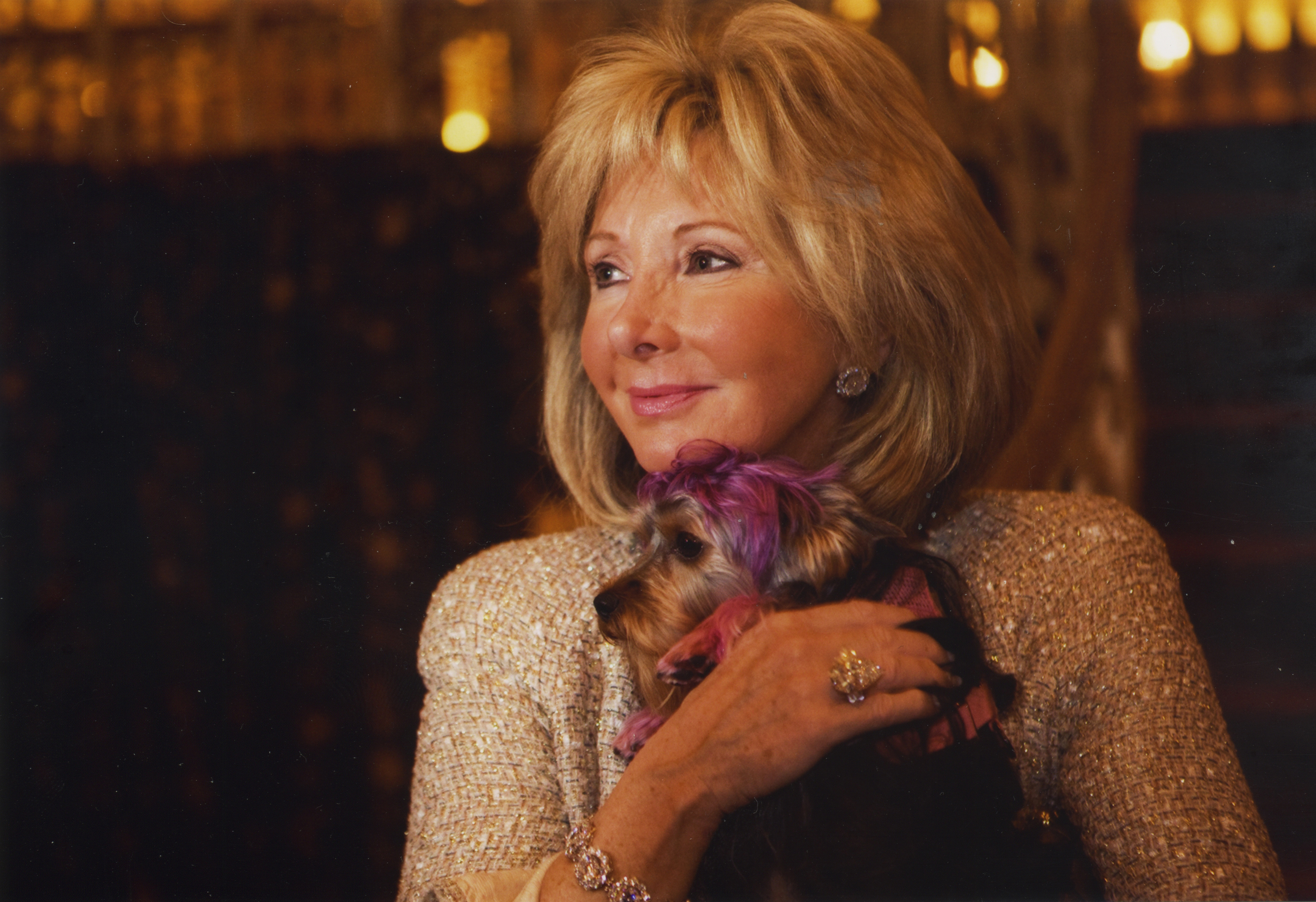 Linda Mastro with one of the couple's three beloved shih tzus.