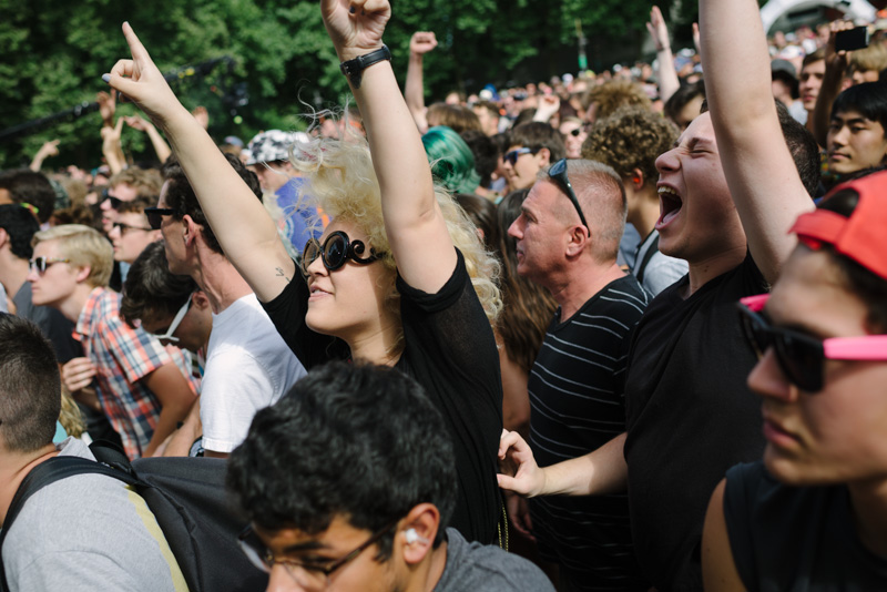 The electric crowd surged to FIDLAR’s skate garage punk.