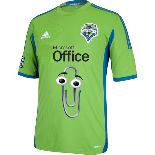 Our Sounders' potential future jersey, should Elop have his way.