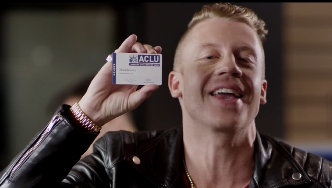 Macklemore didn’t climb on top of Dick’s in his new video.