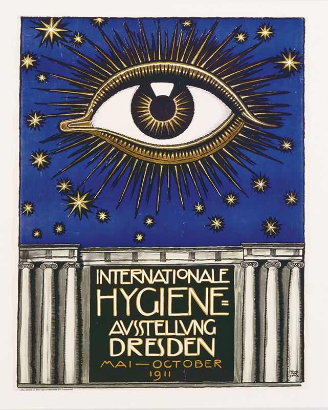 Von Stuck’s poster for the 1911 International Hygiene Exhibition.