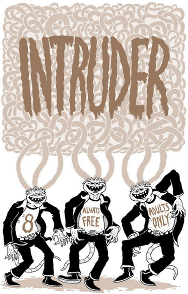 The cover of Intruder #8, the most recent edition, done by Ben Horak.