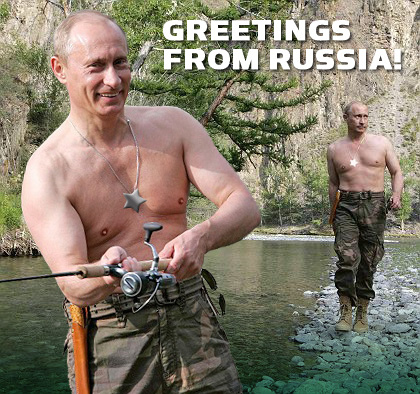 Another weird glimpse into President Vladimir Putin’s bizarro world was revealed today