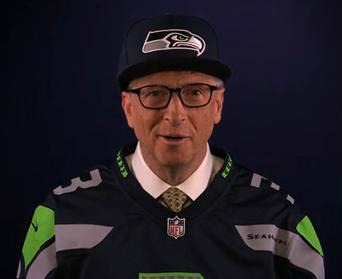 OK, so Bill Gates was only seen in a Russell Wilson jersey