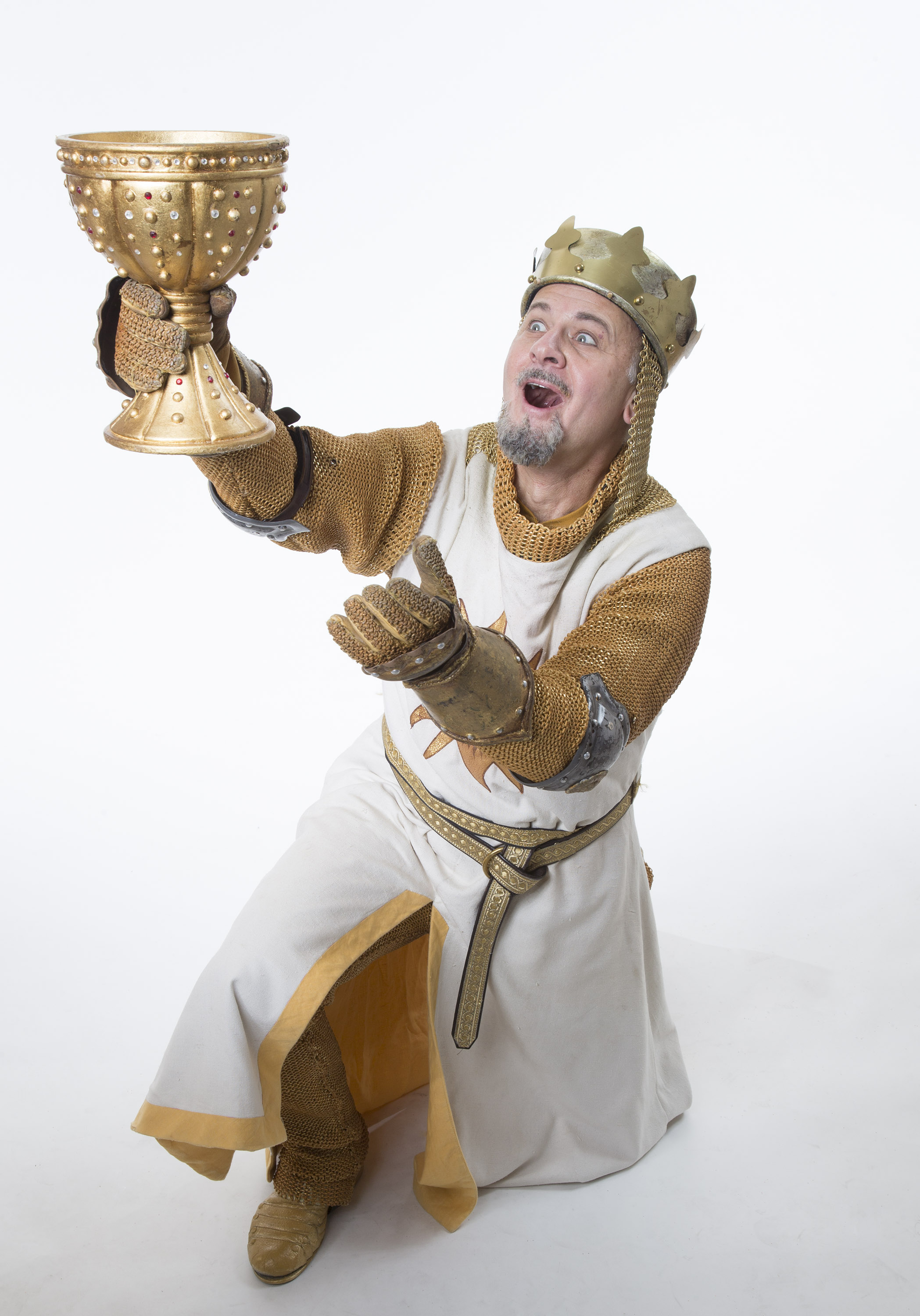 Fitzpatrick as King Arthur in Spamalot.