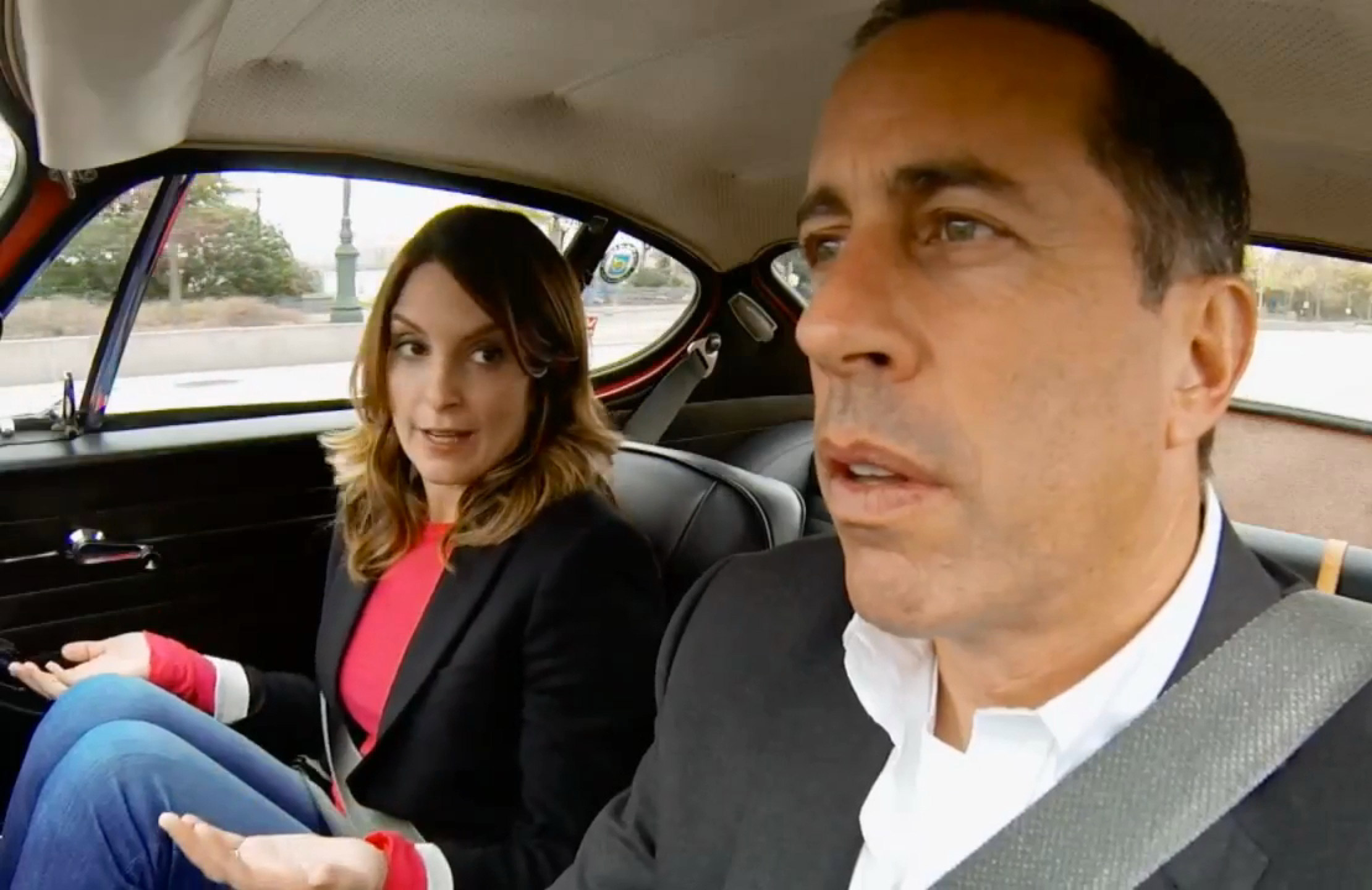 Seinfeld and his buddy Tina Fey.
