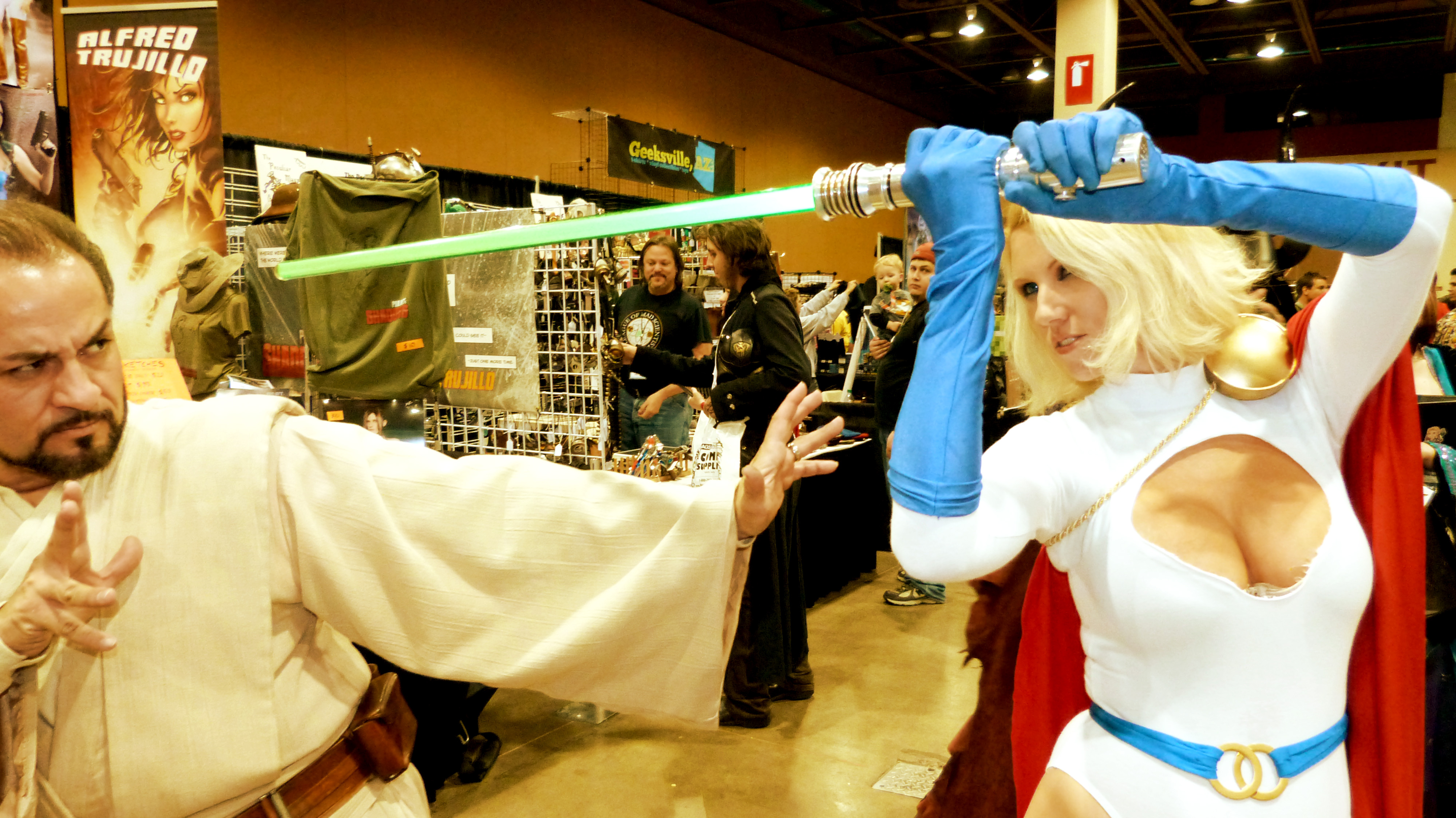 Cosplayer AZ Power Girl at a recent convention.