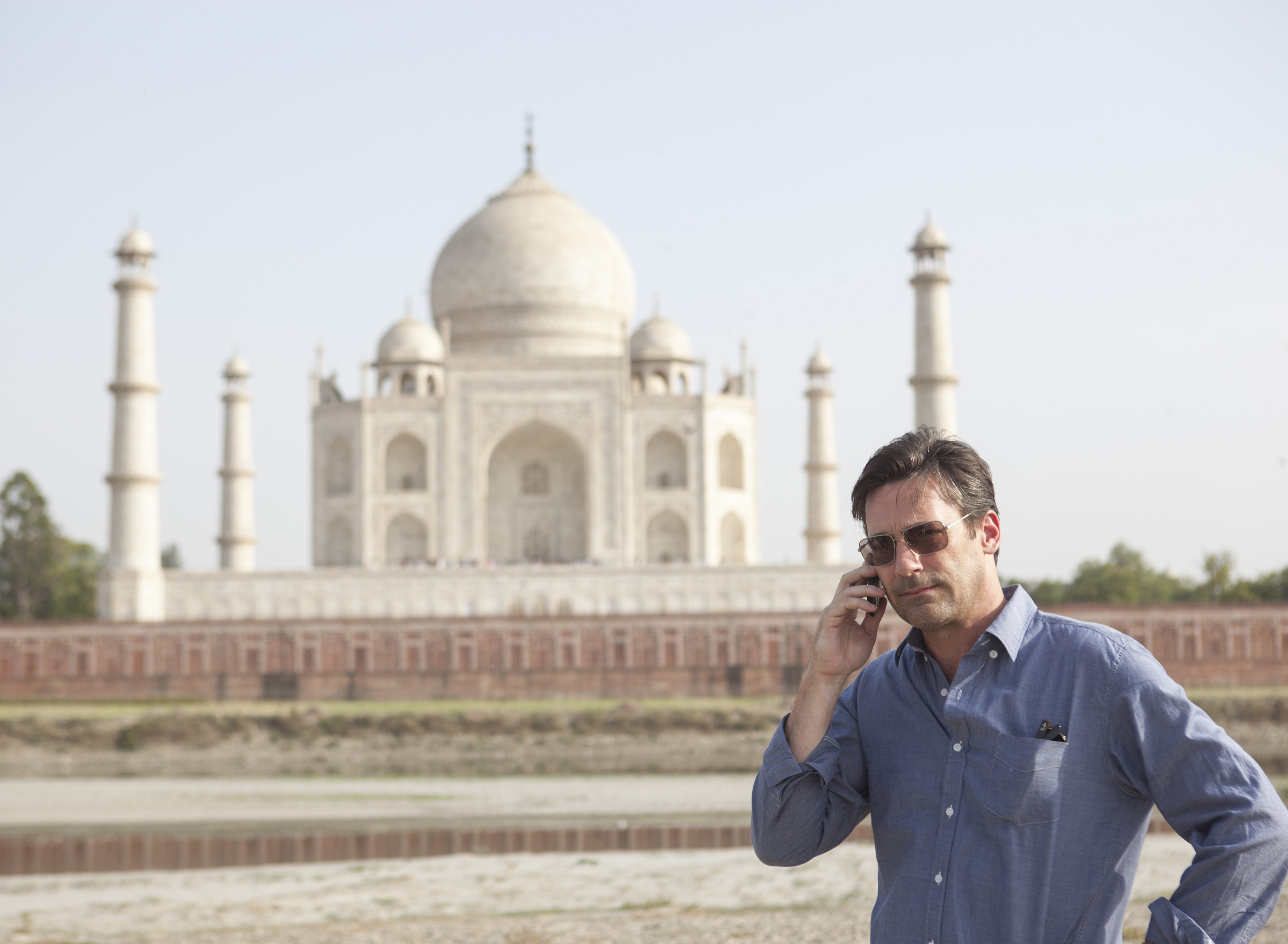 Hamm's agent Bernstein on his subcontinental talent search.John Johnson/Disney Ent.