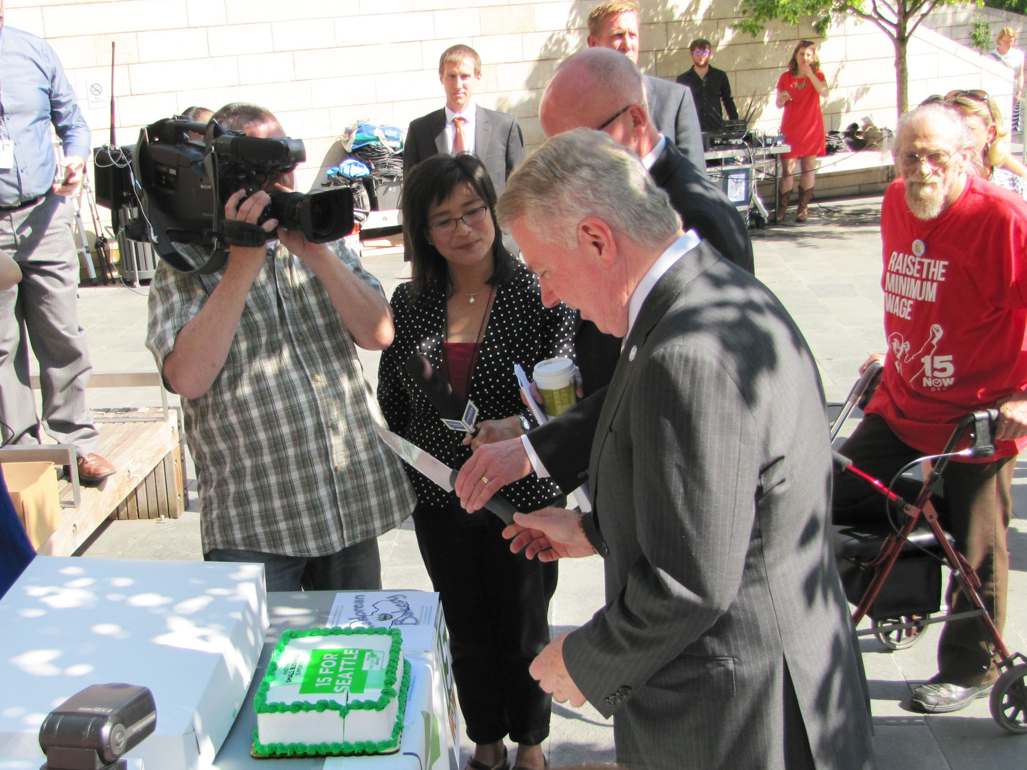 Back in June, Ed Murray cut into a cake celebrating Seattle's new minimum-wage bill. But how will the city enforce it?