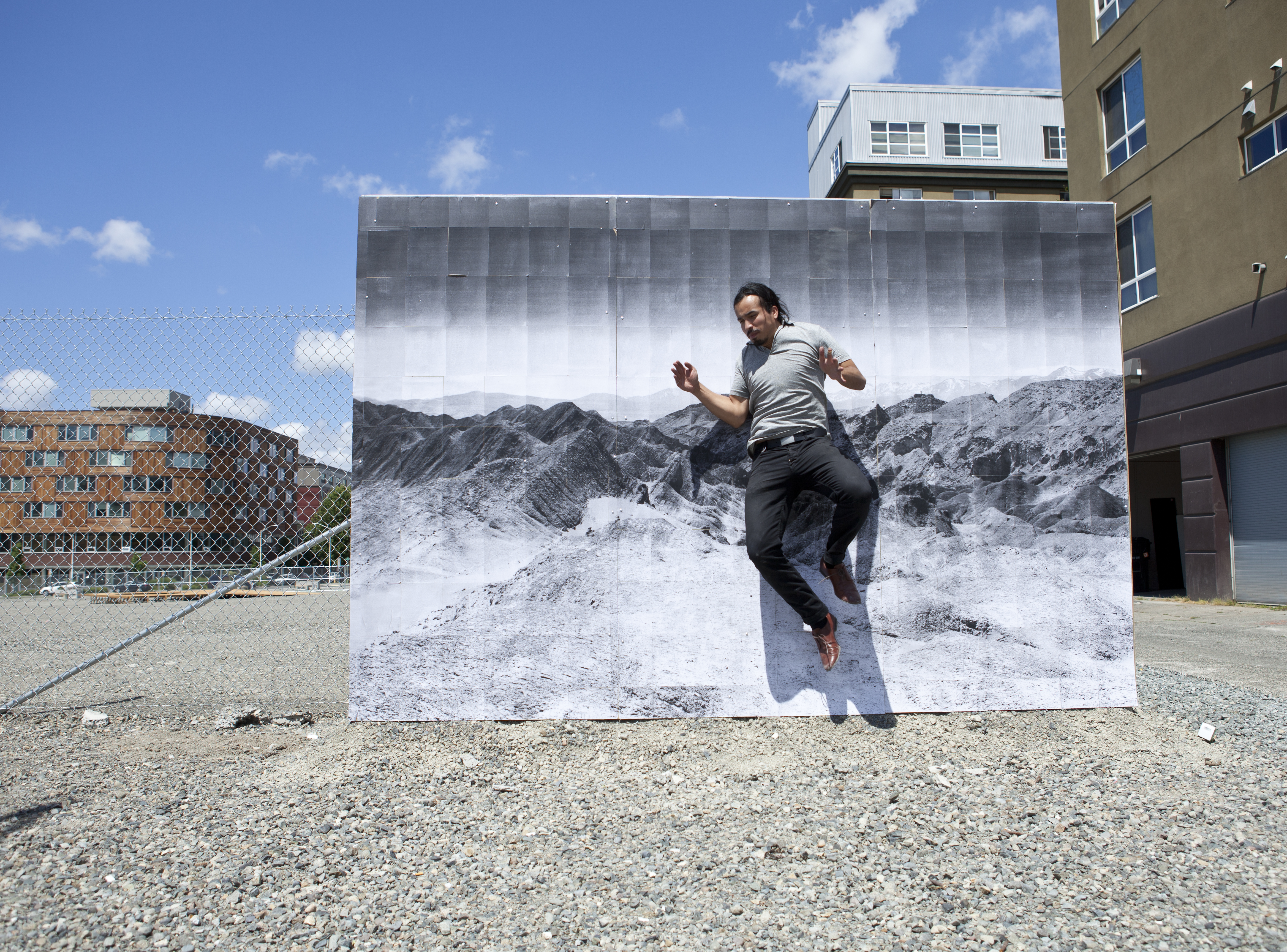 Valenzuela hopes viewers will interact with his new installation. Photo by Anna Erickson