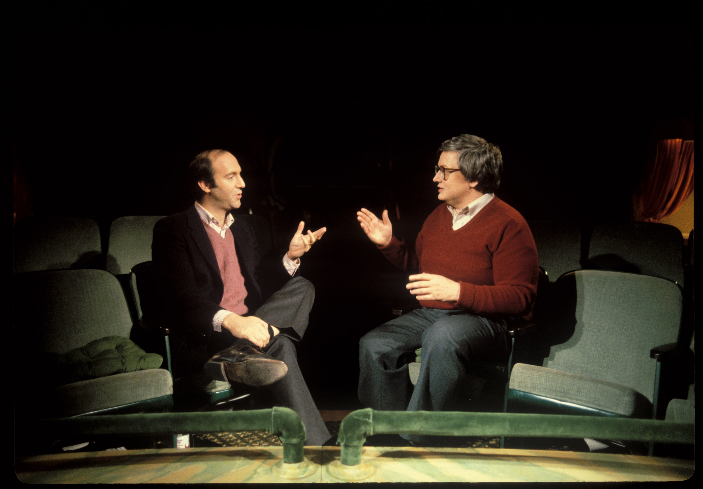 Siskel (left) and Ebert locked in one of their classic arguments.