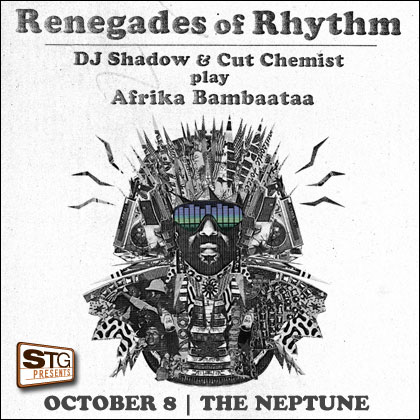 ENTER TO WIN  STG presents: DJ Shadow / Cut Chemist Wednesday | October 8 8