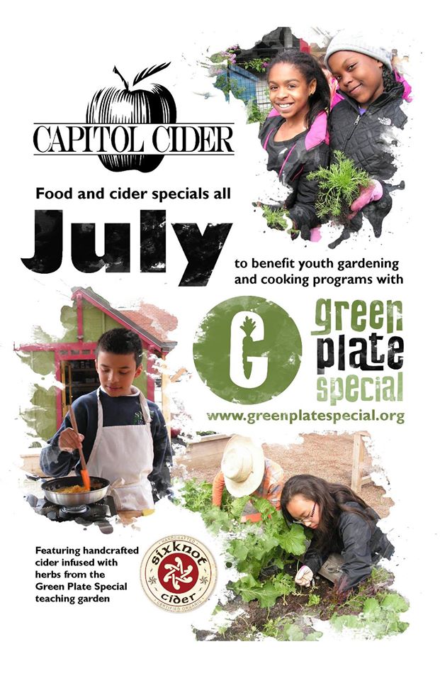 Capitol Cider is running their last “Green Plate Special” tomorrow, July 31,