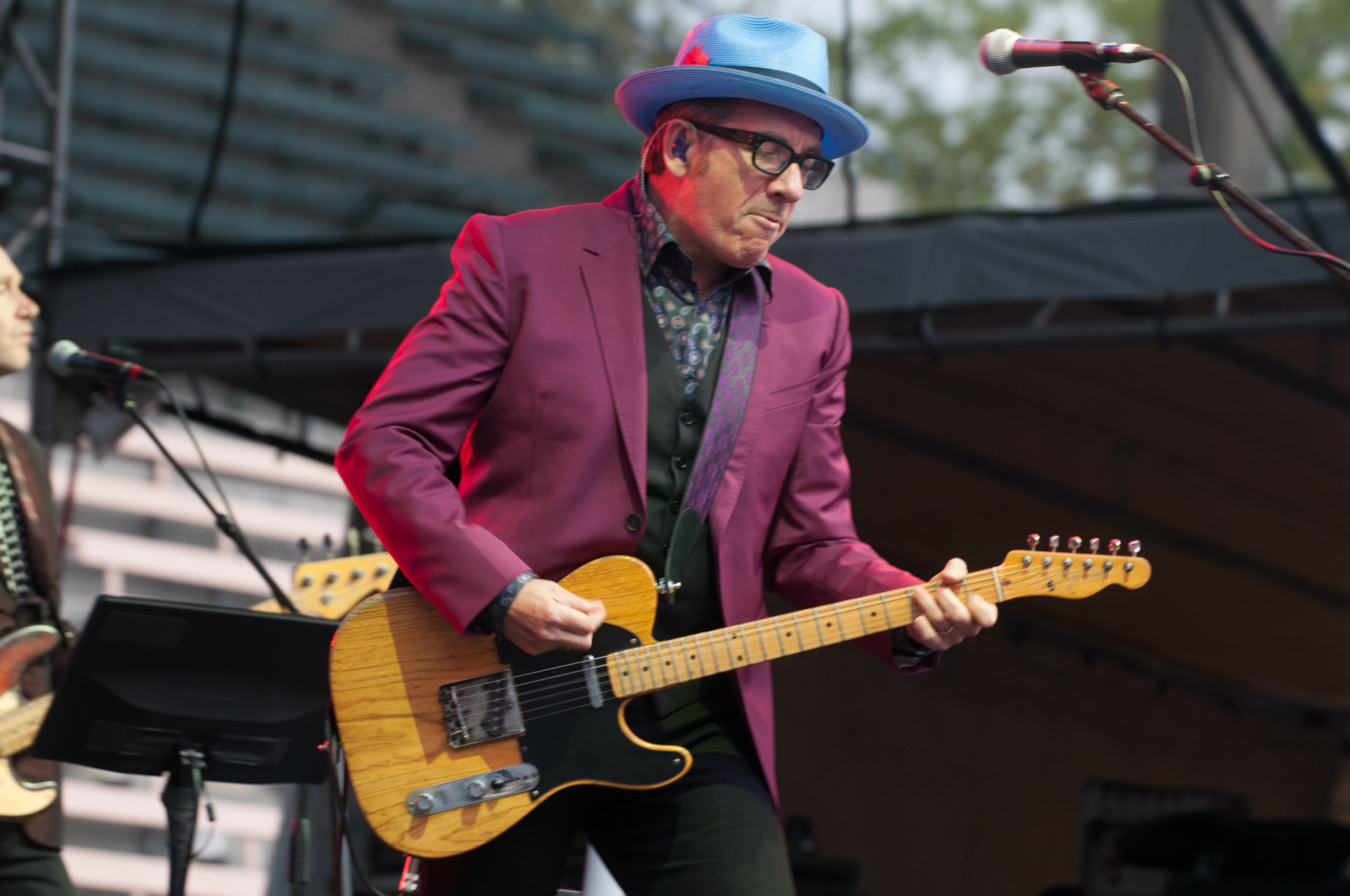 Elvis Costello, as ever, was in top form for his main stage performance. Goofy to the end and talent to spare. Photo by Morgen Schuler