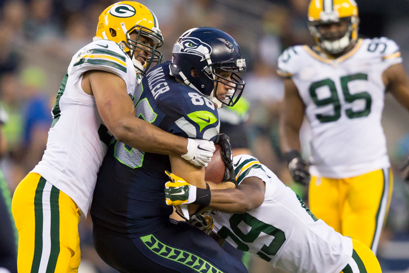 ...but went on to post 42 receiving yard for the game. He would've lead the team if it weren't for...