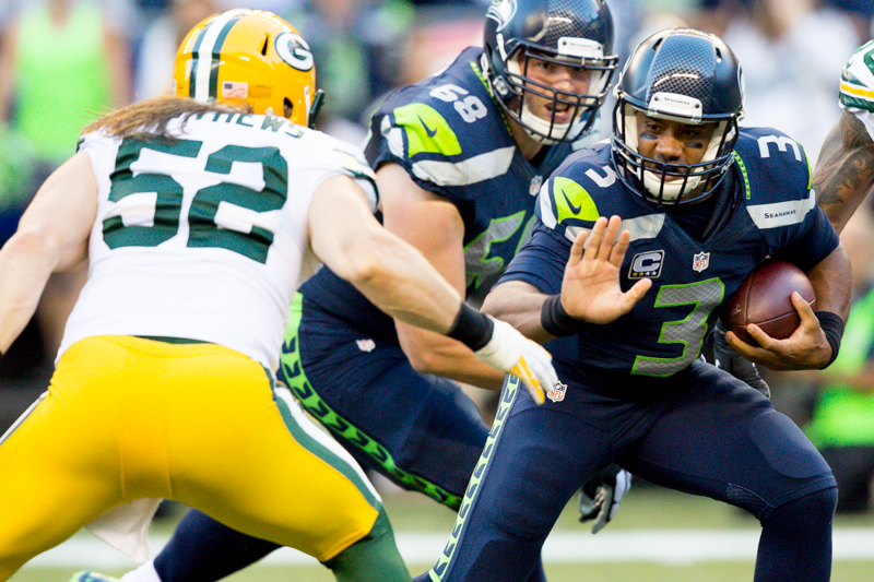 4) Wilson looked good. His trademark scrambling earned him 29 yards,