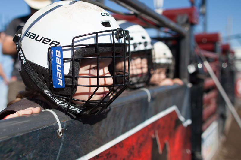 Competitors gauge the competition from the sidelines.