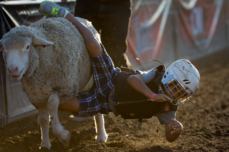 A ride is moments away from ending for this child.