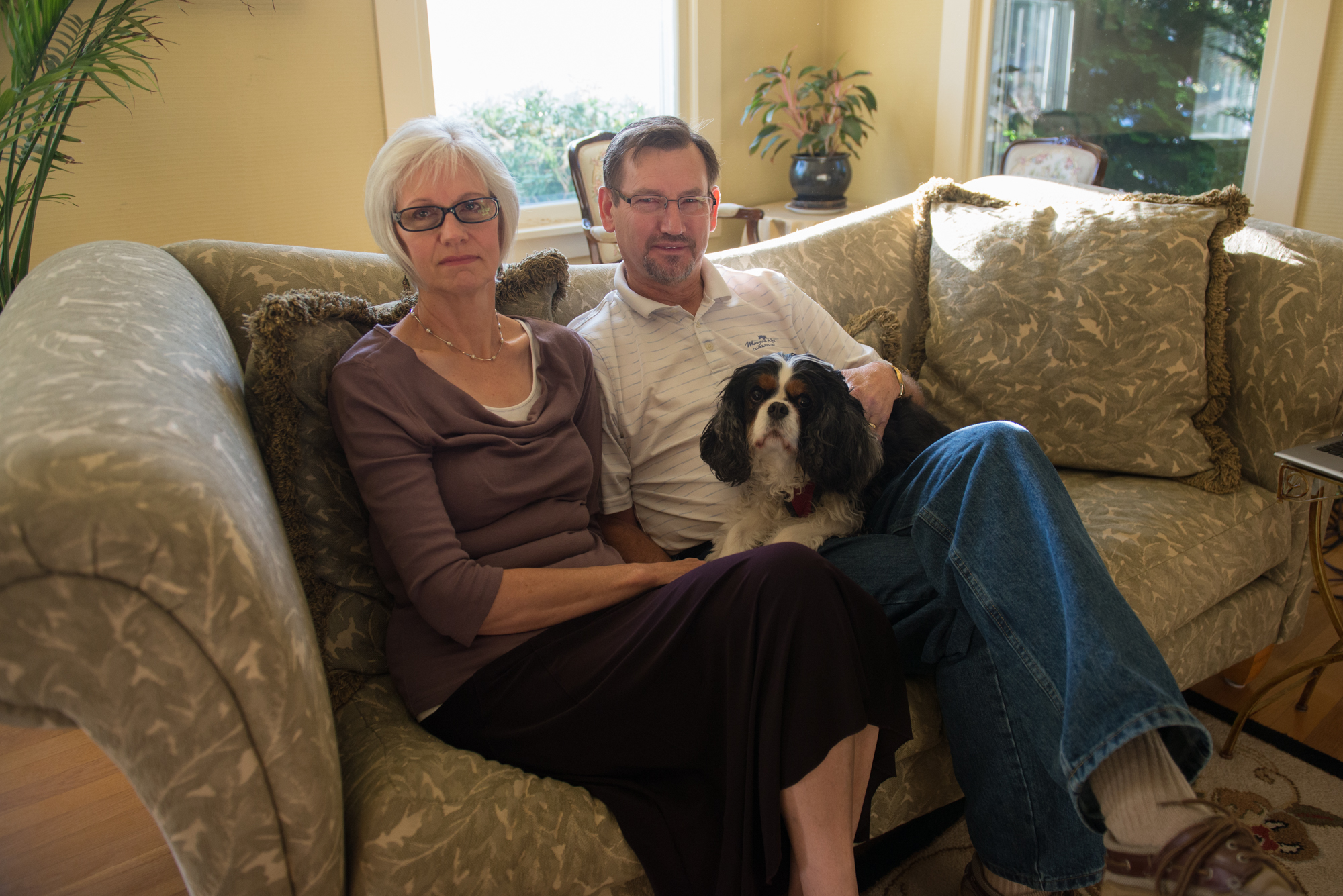 Rob Smith, shown here at home with his wife, Merle, is bringing former parishioners together. Photo by Morgen Schuler